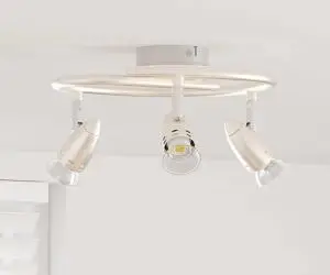 vidaXL Spot pentru Plafon 3 Moduri Reglabile Nichel Mat GU10