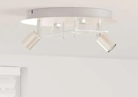 Reflector de plafon cu 2 Capete Ajustabile Matte Nickel GU10 - 1/5