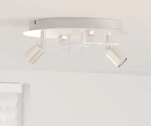 vidaXL Reflector de plafon cu 2 Capete Ajustabile Matte Nickel GU10