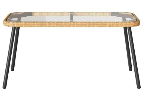 Măsuță de cafea, natural, 90x45x42 cm, poliratan - 5/5