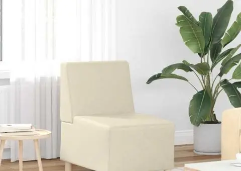 Fotoliu Crem 55 x 74 x 82 cm Piele artificială - 1/5