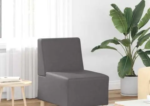 Fotoliu Gri 55 x 74 x 82 cm Piele artificială - 1/5