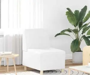 vidaXL Fotoliu Alb 55 x 74 x 82 cm Piele artificială
