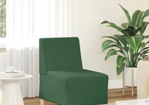 Fotoliu Verde junglă 55 x 74 x 82 cm Țesătură de catifea - 1/5