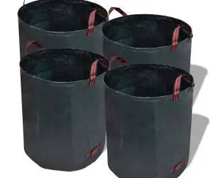 vidaXL Sac de Deșeuri de Grădină Verde închis 4 buc 120 L 150 g/m²