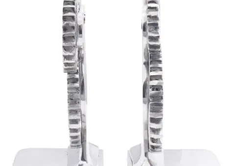 Suporturi cărți 2 buc., argintiu, 10x10x22 cm, aluminiu, rotiță - 4/5