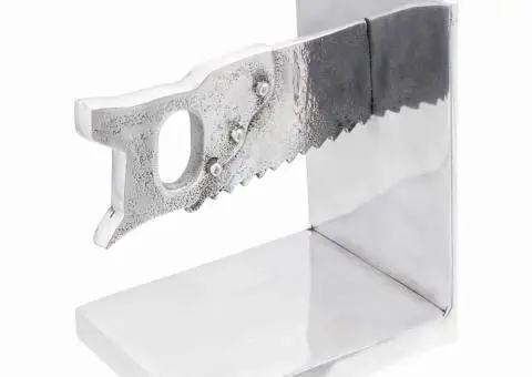 Suporturi cărți 2 buc. argintiu 11x14x17,5cm aluminiu ferăstrău - 2/5