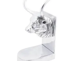 vidaXL Suporturi cărți 2 buc., argintiu, 17x15x27 cm, aluminiu, taur