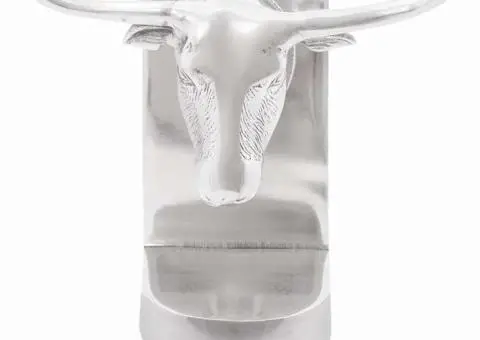 Suporturi cărți 2 buc., argintiu, 21,5x15,5x20 cm, aluminiu, taur - 3/5