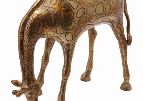 Vas de gheață formă de girafă, alamă, 49x22x39 cm, aluminiu - 1/5