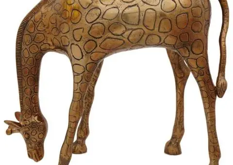 Vas de gheață formă de girafă, alamă, 49x22x39 cm, aluminiu - 4/5