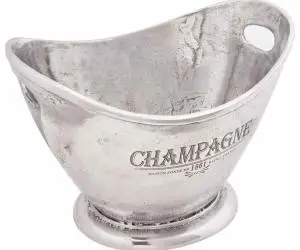 vidaXL Vas de gheață, argintiu, 36x25x26 cm, aluminiu