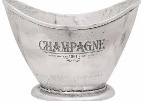 Vas de gheață, argintiu, 36x25x26 cm, aluminiu - 4/5