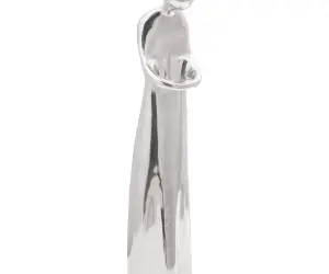 vidaXL Sculptură, argintiu, 10x16x49 cm, aluminiu