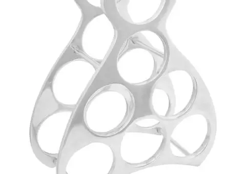 Suport de vinuri, argintiu, 32x14x37,5 cm, aluminiu - 1/5