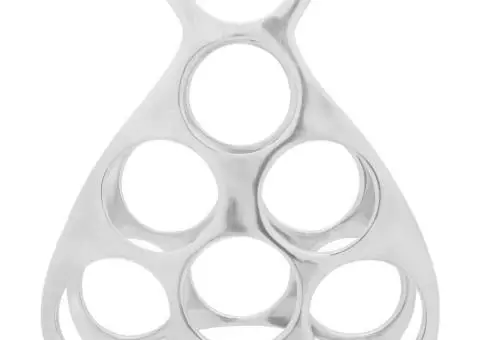 Suport de vinuri, argintiu, 32x14x37,5 cm, aluminiu - 2/5