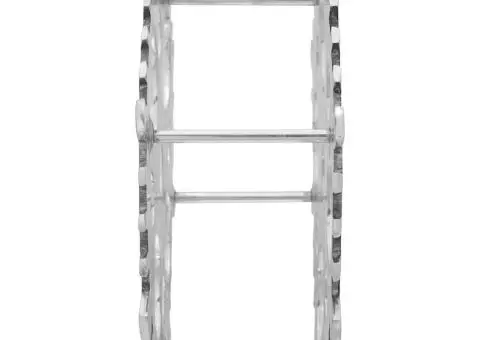 Suport de vinuri, argintiu, 39x14x39 cm, aluminiu - 3/5