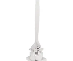 vidaXL Sculptură jumătate de elice, argintiu, 26x26x110 cm, aluminiu