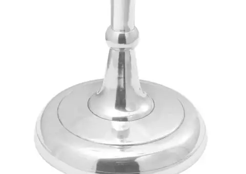 Suport de lumânări, argintiu, 32x32x79,5 cm, aluminiu - 5/5