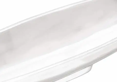 Coș de fructe, argintiu, 53x10x9 cm, aluminiu - 4/5