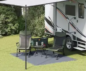 vidaXL Accesorii pentru Cort Albastru-gri Poliester 250 x 200 cm
