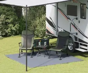 vidaXL Accesoriu Cort Albastru-Gri Polietilenă 250 x 250 cm