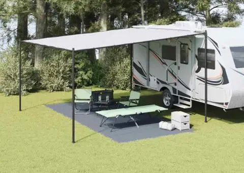 Echipament Cort Albastru-Gri Fibră Sintetică 250 x 550 cm - 1/5