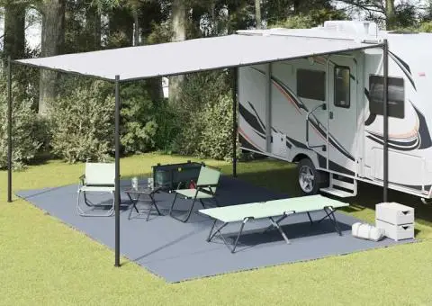 Accesoriu Cort Albastru-Gri Poliester 250 x 600 cm Portabil - 1/5