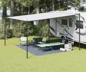 vidaXL Accesoriu pentru Cort Albastru-Gri Poliester 300 x 400 cm