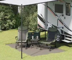 vidaXL Accesoriu pentru Cort Gri deschis Poliester 200 x 300 cm