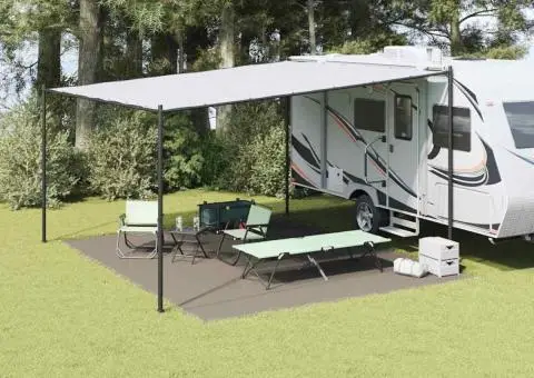 Accesoriu Cort Gri deschis Poliester 400 x 500 cm Durabil - 1/5