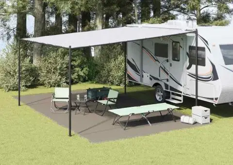 Tarp pentru cort Gri deschis Poliester 400 x 700 cm Durabil - 1/5