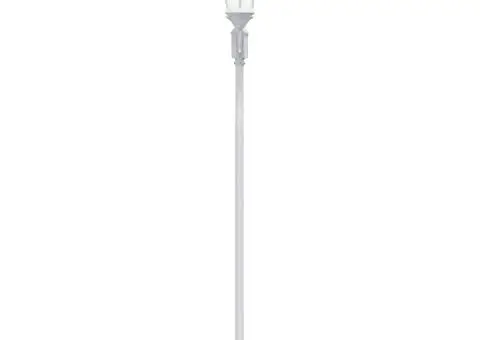 Stâlp de iluminat pentru grădină cu 2 lămpi E27 Alb 220 cm Aluminiu - 4/5