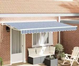 vidaXL Material de schimb pentru marchiza de 4x2 m Albastru și Alb