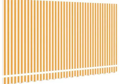 Material pentru Marchiză pentru Cadru de 4x2 m Galben și Alb - 4/5