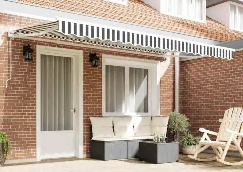 Țesătură de înlocuire pentru marchiză 4x2 m în antracit și alb - 3/5