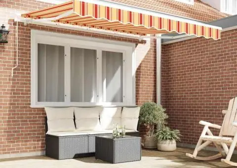 Țesătură de Înlocuire pentru Marchiză Cadru 2.5x2 m Dungi Multicolore - 3/5