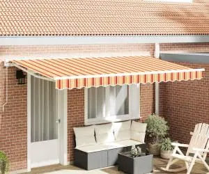 vidaXL Material pentru Înlocuirea Marchizei pentru Cadru 4x2 m cu Model Multicolor