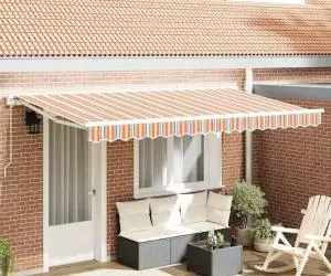 vidaXL ViaXL Material de înlocuire pentru marchiză 4x2 m cu dungi multicolore