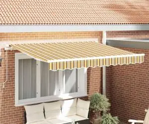 vidaXL Material de înlocuire pentru marchiză pentru cadrul de 3.5x2 m cu dungi colorate