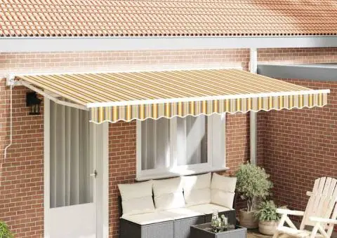 Material de Înlocuire pentru Marchiză pentru cadru de 4x2 m cu design multicolor în dungi - 1/5