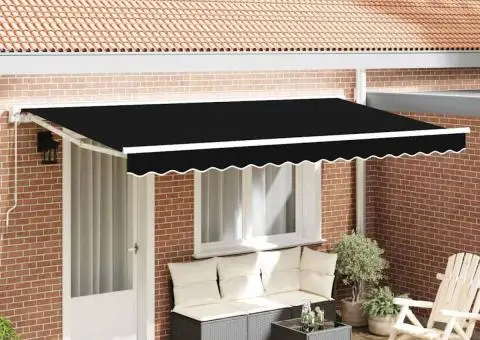 Material pentru marchiză de schimb pentru cadru de 4x2 m negru - 1/5