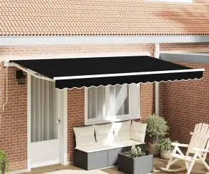 vidaXL Material pentru marchiză de schimb pentru cadru de 4x2 m negru