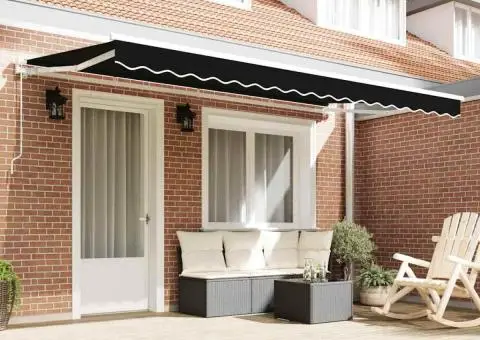 Material pentru marchiză de schimb pentru cadru de 4x2 m negru - 3/5