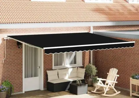 Material de înlocuire pentru marchiză cadru 4.5x3 m Negru - 1/5