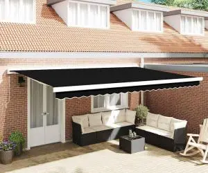 vidaXL Țesătură pentru înlocuirea marchizelor pentru cadru de 5x3 m Negru