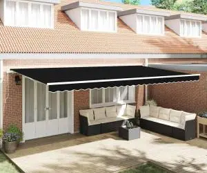 vidaXL Material de Înlocuire pentru Marchiză pentru Cadru de 6x3 m Negru