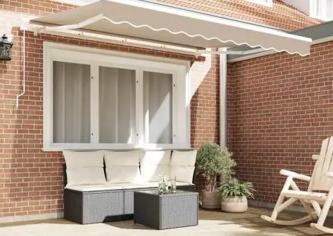 Țesătură de înlocuire pentru marchiză pentru cadru de 2,5x2 m Bej - 3/5