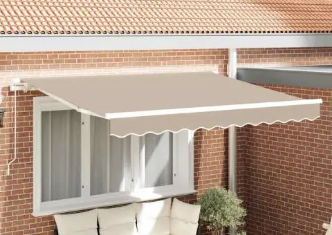 Material de Înlocuire pentru Marchiză pentru Cadru de 3.5x2 m Bej - 1/5