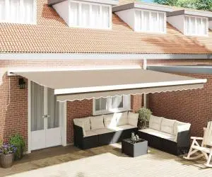 vidaXL Țesătura de înlocuire pentru marchiză pentru cadru de 5x3.5 m Bej